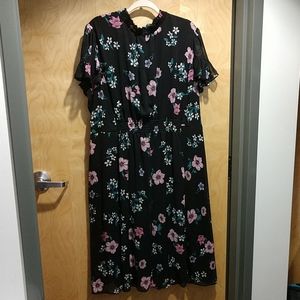 Black floral dress
